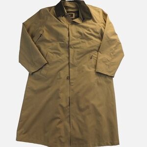 Men BUGATTI tan long trench coat with removable lining Size 98 cm (Large)